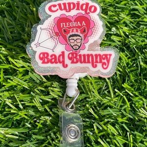 Bad bunny badge reel , ID tag, scrubs , medical id badge, teachers, nurse